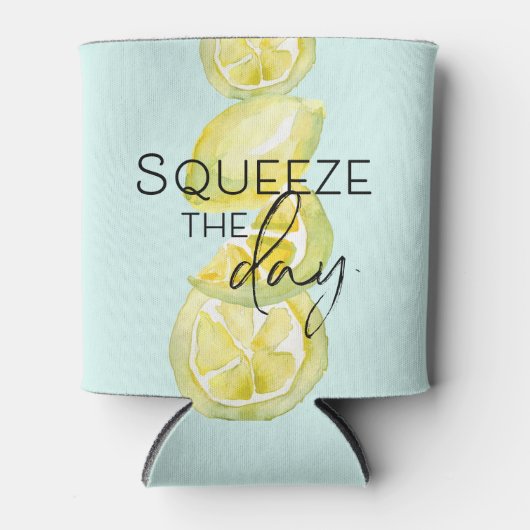 サマースクイーズ日引用文レモンの水色 缶クーラー (正面)