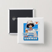 サマースクープ水泡 缶バッジ (正面&裏面)