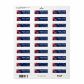 サマースターズ愛国的差出人住所ラベル ラベル (フルシート)