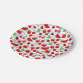 サマーストライプのフルーツ紙プレート ペーパープレート (アングル)