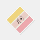 サマーストライプカバナ州沿岸30歳の誕生日 スタンダードカクテルナプキン (角)