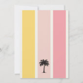 サマーストライプカバナ州沿岸30歳の誕生日 招待状 (裏面)