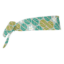 サマーストライプフローラレトロブルー タイヘッドバンド