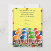 サマースノーコーンパーティの招待状 招待状 (正面)