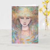 サマースピリットファンタジー妖精空白の神 カード (黄色い花)