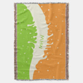 サマースプラッシュカスタムモノグラム投げ毛布 スローブランケット (正面縦)