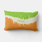 サマースプラッシュカスタムモノグラム装飾用クッション ランバークッション (裏面)