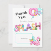 サマースプラッシュ先生ありがとうギフトカードホルダー 招待状 (正面)