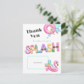 サマースプラッシュ先生ありがとうギフトカードホルダー 招待状 (スタンド正面)