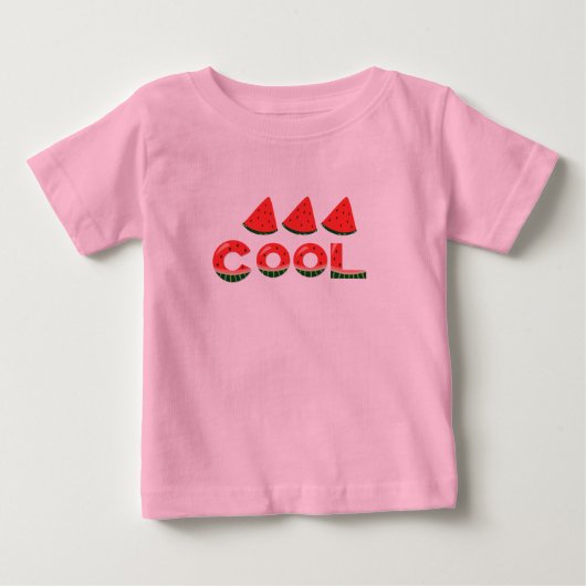 サマースライドスイカ ベビーTシャツ (正面)