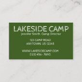 サマースリープウェイキャンプキャンピングキャンプ 名刺 (裏面)