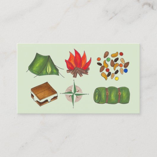 サマースリープウェイキャンプキャンピングキャンプ 名刺 (正面)