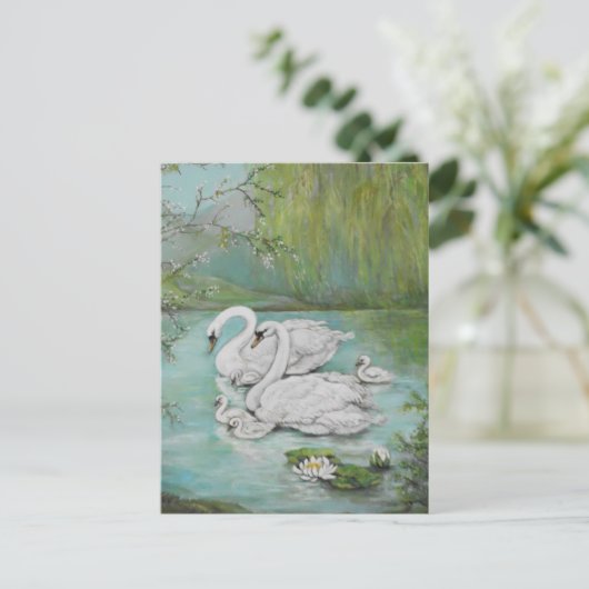 サマースワンス湖の風景 ポストカード (スタンド正面)