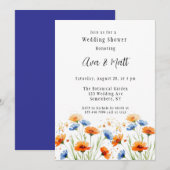 サマーズエンブレイスワイルドフラワーウェディングシャワー 招待状 (正面/裏面)
