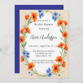 サマーズエンブレイスワイルドフラワーブライダルシャワー 招待状 (正面/裏面)