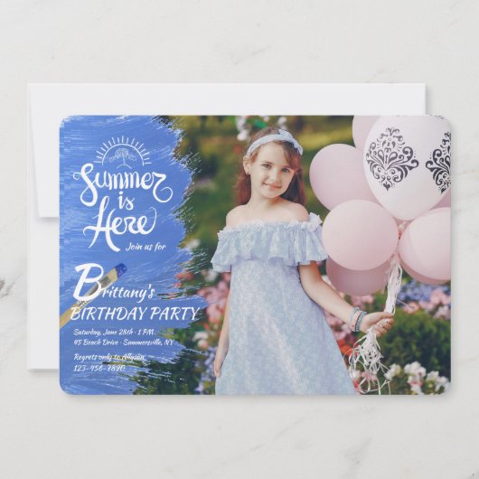 サマーズヒアフォト招待状 招待状 (正面)