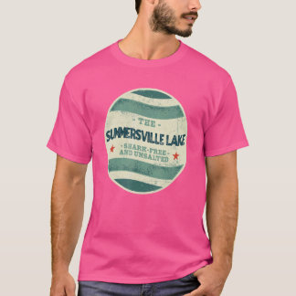 サマーズヴィルレイクシャークフリーと無塩キャンプ Tシャツ