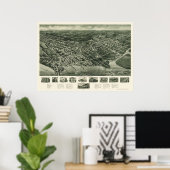 サマーズ・ポイント、NJパノラママップ – 1925 ポスター (ホームオフィス)