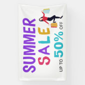 サマーセカラフルールショッピングレディー 横断幕 (縦)