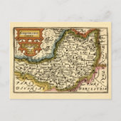 サマーセットカウンティイングランド古古古古古古古美術館地図 ポストカード (正面)