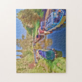 サマーセット運河に浮かぶボート ジグソーパズル (縦)