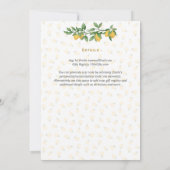 サマーセット |楽しいレモン絞り ブライダルシャワー 招待状 (裏面)