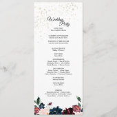 サマーセレブレーション結婚式プログラム プログラム (裏面)