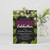 サマーセレブレーション誕生日招待状 招待状 (スタンド正面)