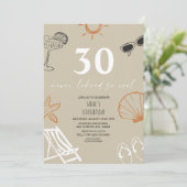サマーセレブレーション30歳の誕生日パーティー 招待状 (スタンド正面)