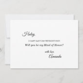 サマーセレブレーション　メイドオブオナー　プロポーズカード 招待状 (裏面)