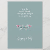 サマーセージ結婚ズ メニュー (裏面)