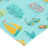 サマーセーリング航海の海スポーツ ロングテーブルランナー (コーナー)