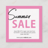 サマーセールの名刺 エンクロージャーカード (正面)