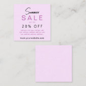 サマーセールの名刺 エンクロージャーカード (正面/裏面)