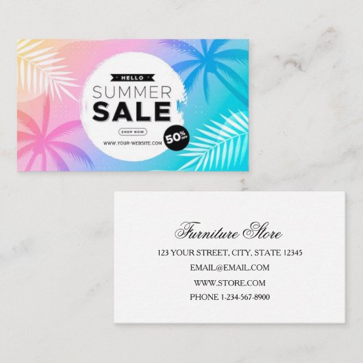 サマーセール特別提供 名刺 (正面/裏面)