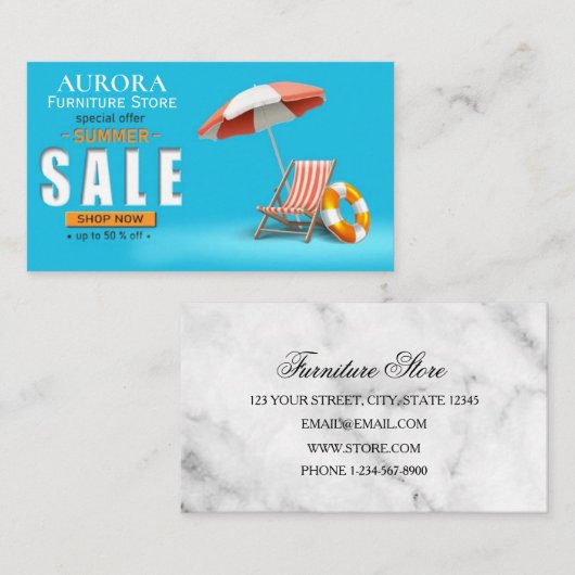 サマーセール特別提供 名刺 (正面/裏面)