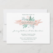 サマーソフトピンク結婚式招待状 招待状 (正面)