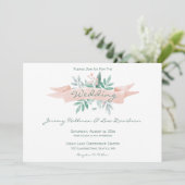 サマーソフトピンク結婚式招待状 招待状 (スタンド正面)