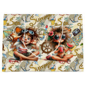 サマータイムおもしろいラッピング紙 ラージペーパーバッグ (正面)