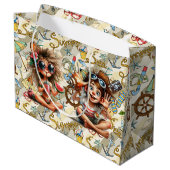 サマータイムおもしろいラッピング紙 ラージペーパーバッグ (裏面アングル)
