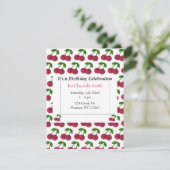 サマータイムさくらんぼ誕生日 招待状 (スタンド正面)