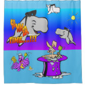 サマータイムのアニメ、ターコイズシャワーカーテン シャワーカーテン (正面)