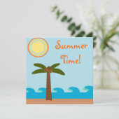 サマータイムアイランドBBQパーティの招待状 招待状 (スタンド正面)