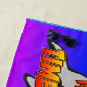 サマータイムクジラ漫画ビーチタオル ビーチタオル (インサイチュ)