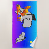 サマータイムクジラ漫画ビーチタオル ビーチタオル (正面)