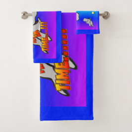 サマータイムクジラ風刺浴用タオルのセット バスタオルセット