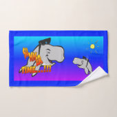 サマータイムクジラ風刺浴用タオルのセット バスタオルセット (ハンドタオル)