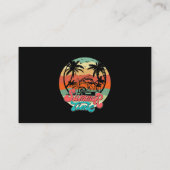 サマータイムサーフおもしろいビーチファミリーバケーションマッチ 名刺 (裏面)