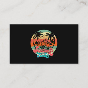 サマータイムサーフおもしろいビーチファミリーバケーションマッチ 名刺