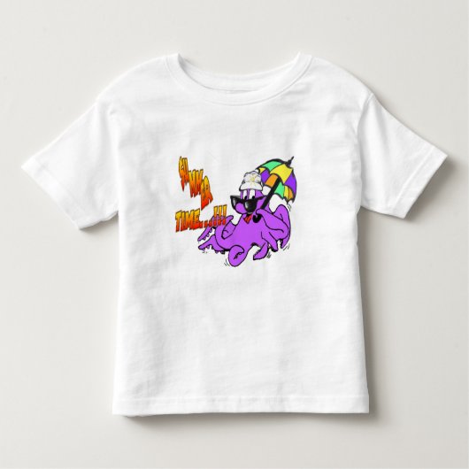 サマータイムタコ幼児Tシャツ トドラーTシャツ (正面)